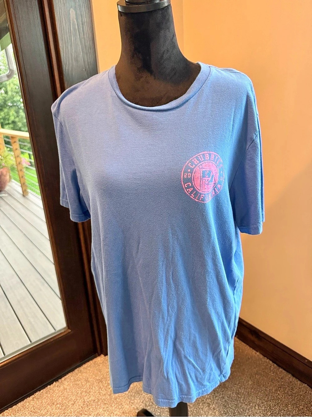 Chubbies Men's Cotton T-Shirt Blue Size Large Like New